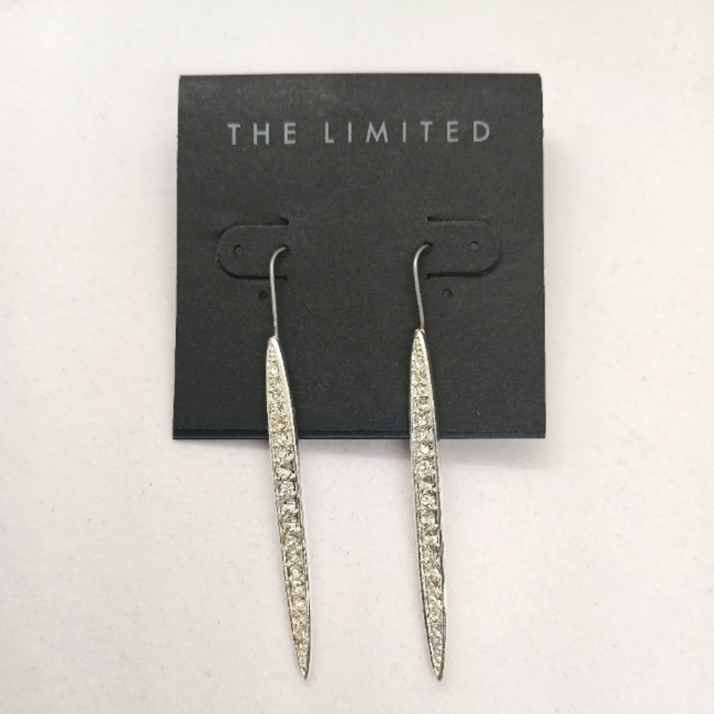 The Limited Rhinestone Dangle Point Earrings